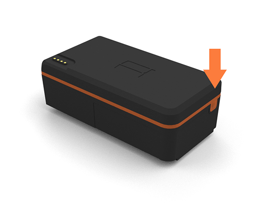 Multi-purpose action button on Lightbug Pro GPS Tracker