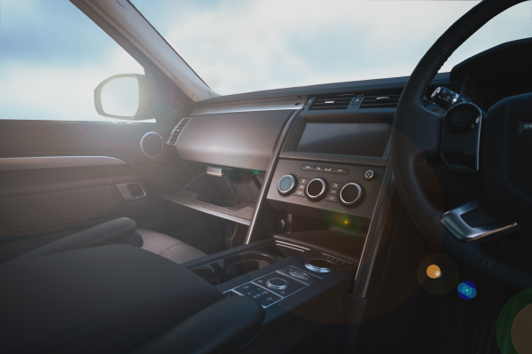 Lightbug Pro GPS Tracker hidden in glove box in car