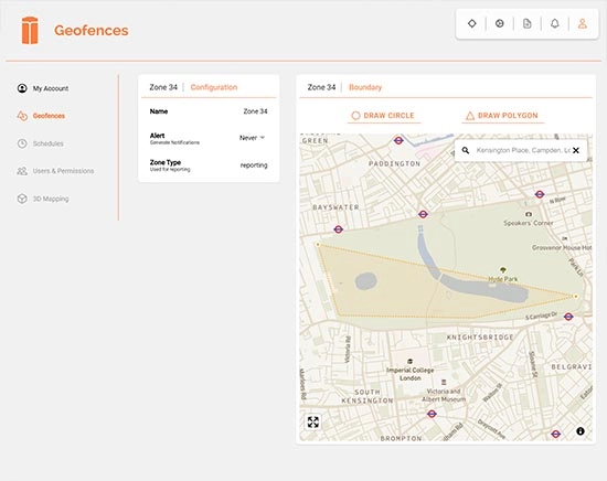 Geofence setup example step 4