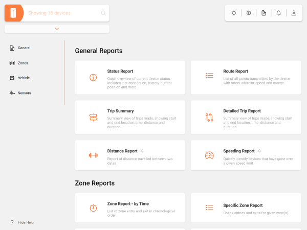 Extensive reporting options for IoT